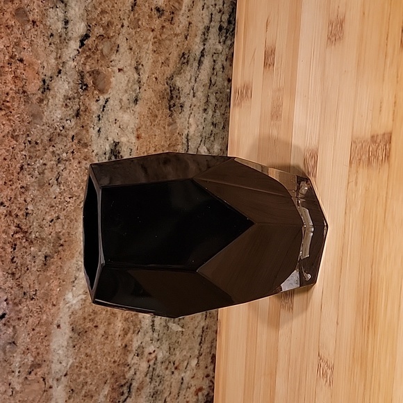 Vintage Other - Vintage black glass hexagon vase